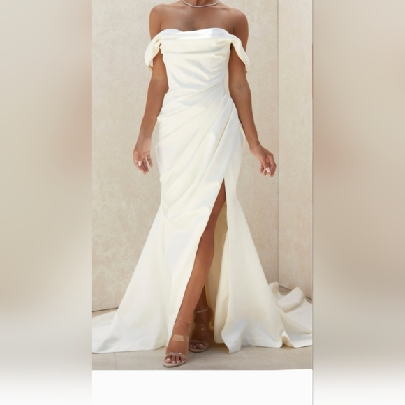 House of CB ‘Delphine’ Ivory Draped Corset Bridal Gown NWOT - Picture 3 of 5